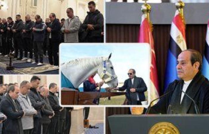 الرئيس السيسى يؤدى صلاة الفجر بالأكاديمية العسكرية - بوابة نيوز مصر