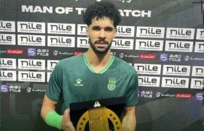 مصطفى إبراهيم يفوز بجائزة رجل مباراة الاتحاد وحرس الحدود - بوابة نيوز مصر