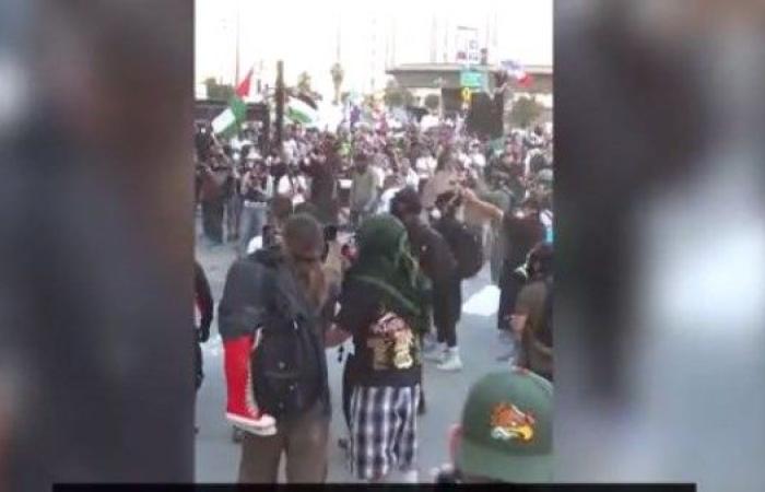 فيديو.. اشتباكات بين متظاهرين و عناصر الهجرة والجمارك الأمريكية - بوابة نيوز مصر