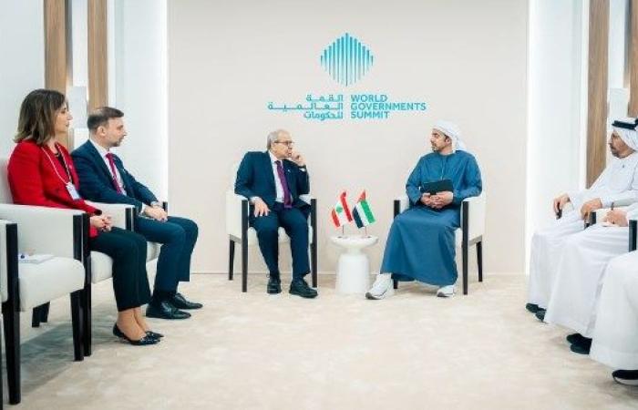 وزير خارجية الإمارات يبحث مع رئيس الحكومة اللبنانية علاقات التعاون - بوابة نيوز مصر