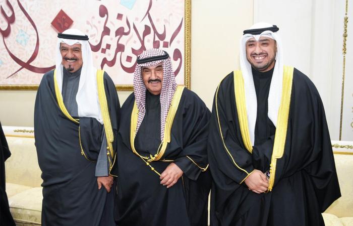 ناصر المحمد استقبل حشود المهنئين بشهر رمضان - بوابة نيوز مصر