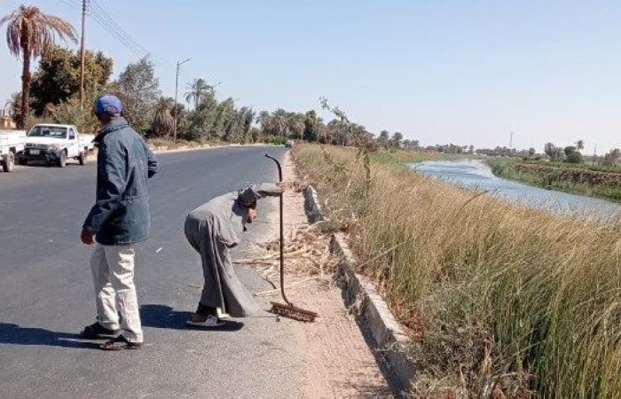 تكثيف أعمال النظافة والإنارة بقرى جنوب الأقصر - بوابة نيوز مصر